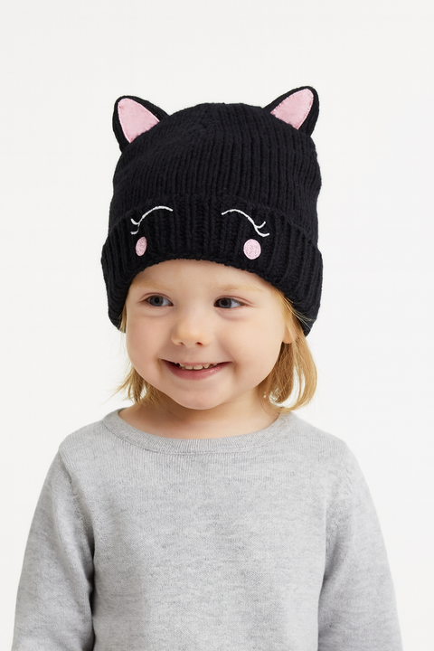 Terranova Girl's Black Beanie  | Terranova In Lebanon