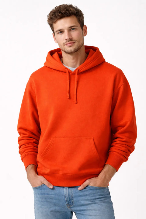 ComfortWash By Hanes Men's Solar Red Orange Garment Dyed Fleece Hoodie | Hanes In Lebanon