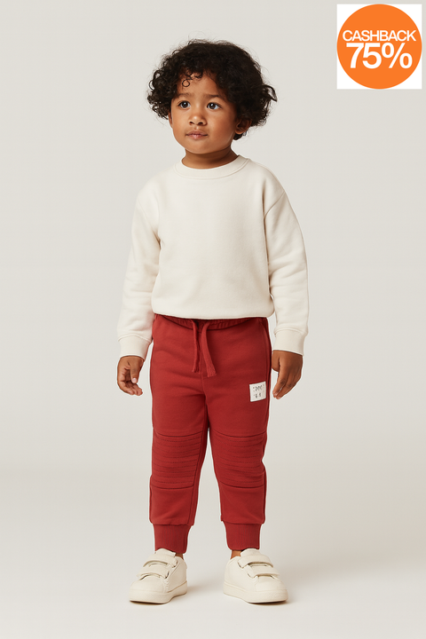 Cotton-On Boy's Dark Coral Sweatpants ABFK1675
