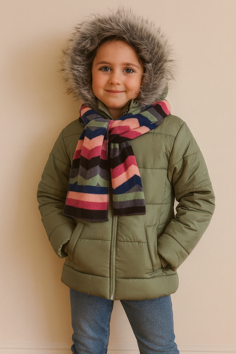 S.Rothschild Girl's Green Quilted Jacket & Scarf|S.Rothschild  In Lebanon