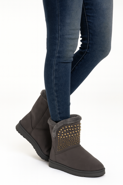 Tata Italia Women's Grey UGGS Faux Fur Ankle Boot | Tata Italia In Lebanon