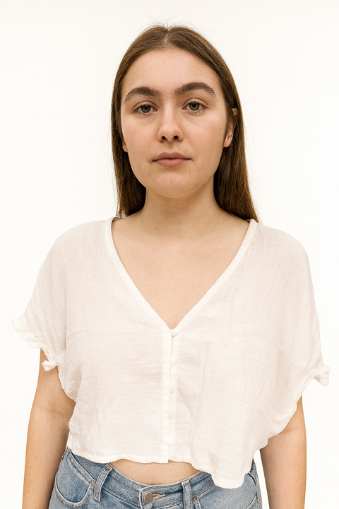 Forever 21 Women's White Short Sleeve Top | Forever 21 In Lebanon