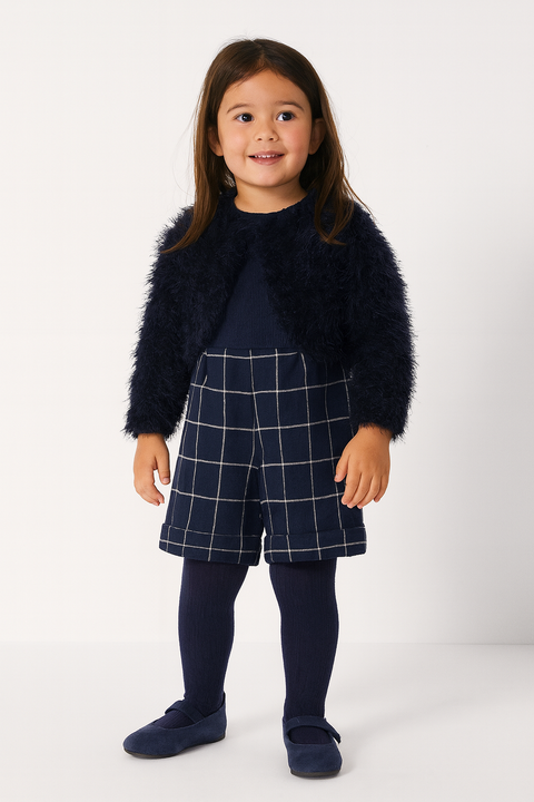 Boboli Girl's Navy Blue Striped Wide Leg Pants| Boboli in Lebanon