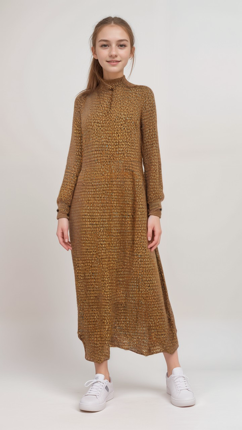 POMPdeLUX Girl's Multicolor Long Sleeve Dress | POMPdeLUX in Lebanon