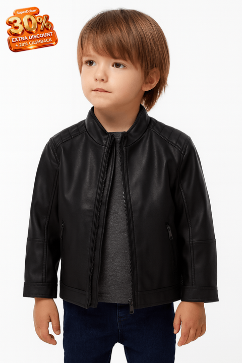 Sinsay Boy's Black Eco Leather Jacket | Sinsay In Lebanon