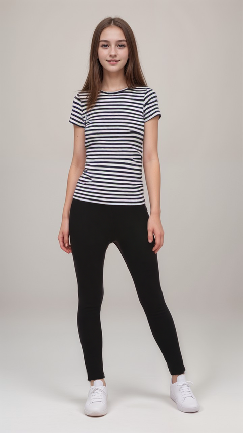 POMPdeLUX Girl's Black Leggings |POMPdeLUX in Lebanon