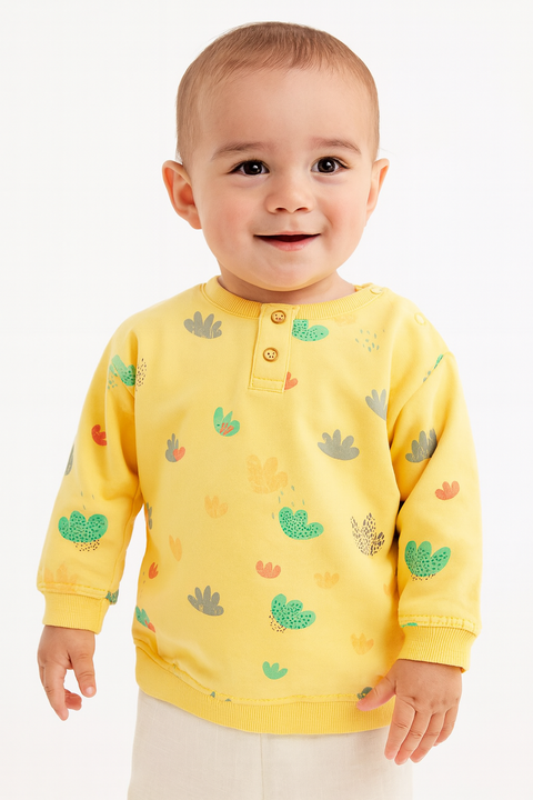 Reserved Baby Boy's Yellow Printed Sweatshirt | Reserved In Lebanon