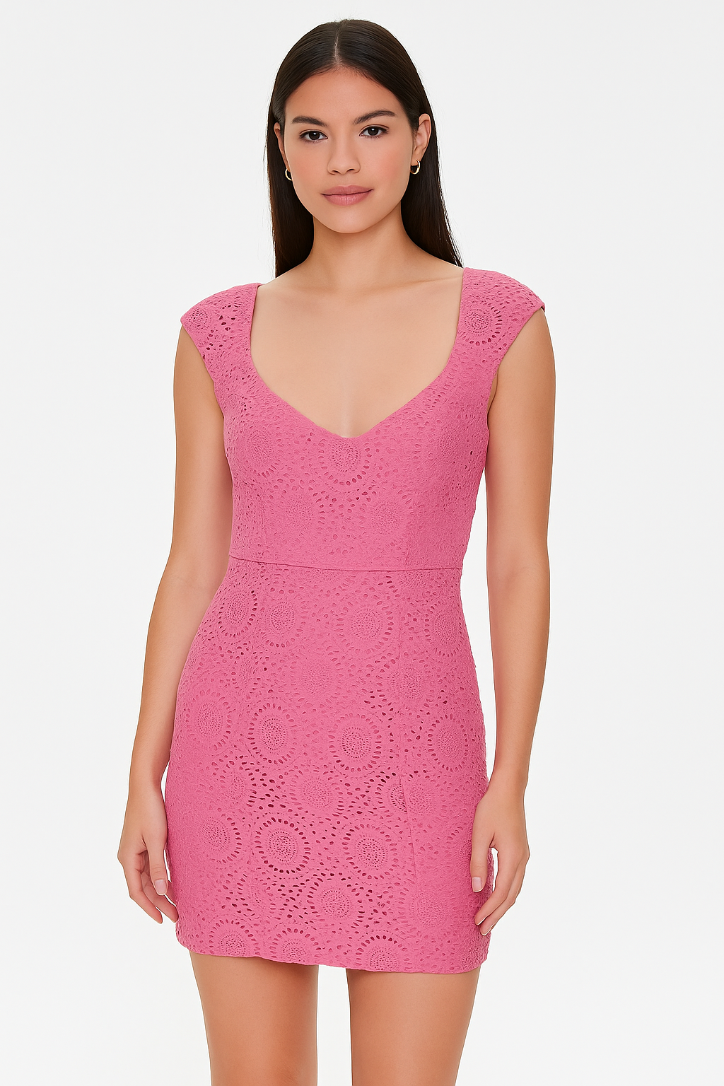 Forever 21 Women's Pink Icing Sleeveless Laced Dress | Forever 21 In Lebanon