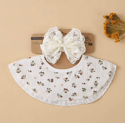 Super soft bibs headbands set for toddlers