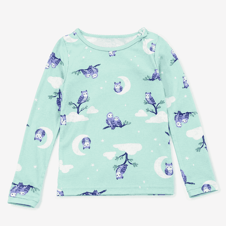 Carter's Girl Mint Green Owl and Moon Print Pajama Blouse | Carter's in Lebanon