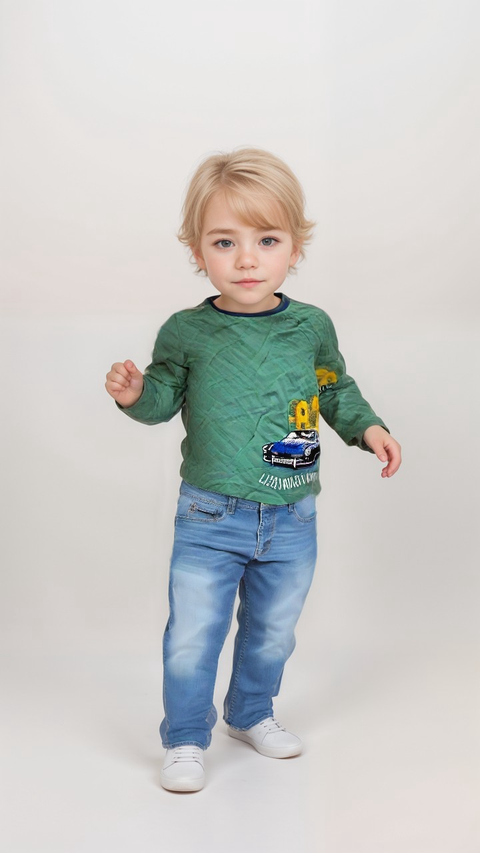 S.Oliver Boy's Green Long-Sleeve Blouse | S.Oliver in Lebanon