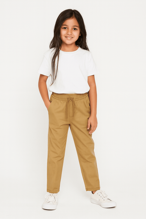 POMPdeLUX Girl's Brown Straight Trousers  |POMPdeLUX in Lebanon