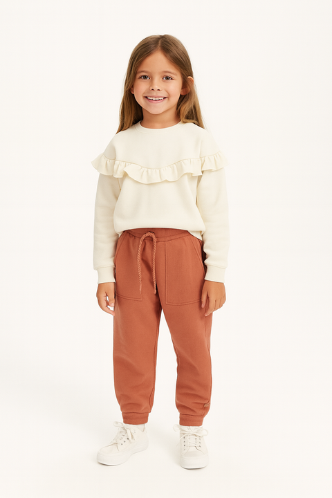 POMPdeLUX Girl's Dusty Rose Jogger sweatpants | POMPdeLUX in Lebanon