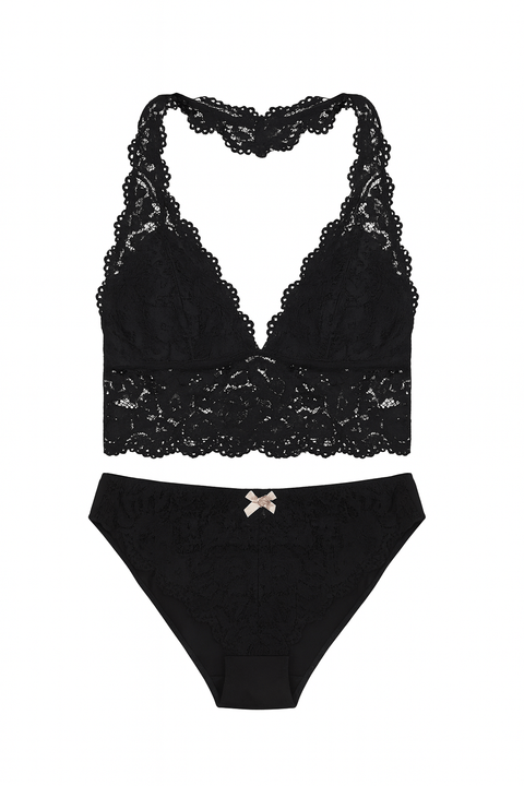 Demar Women's Navy Halter Neck Lingerie Set | Demar In Lebanon