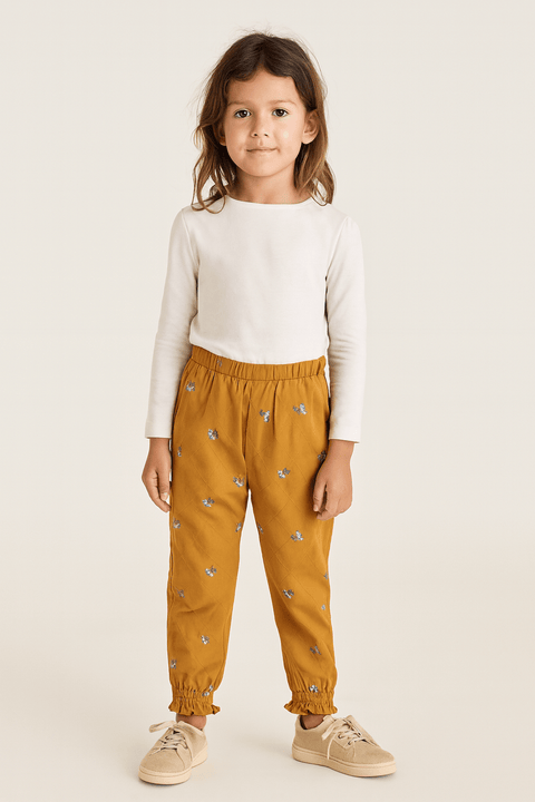 POMPdeLUX Girl's Brown Trousers  |POMPdeLUX in Lebanon