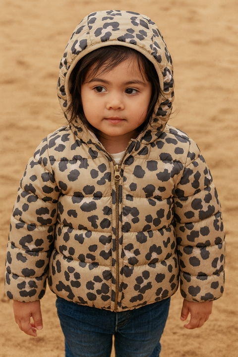 Epic Threads Girl's Quilted Leopard-Print Packable Hooded Puffer Jacket |Epic Threads In Lebanon