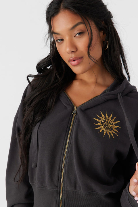 O'Neill Women's Grey Zip Fleece Hoodie | O'Neill In Lebanon
