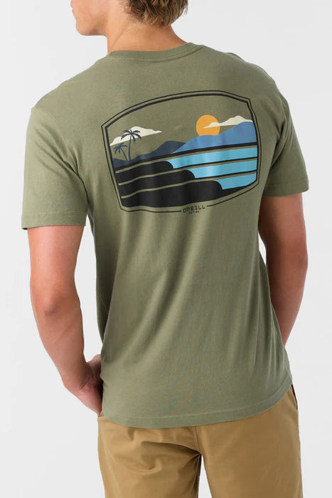 O'Neill Men's Olive Green Stacked T-Shirt|O'Neill In Lebanon