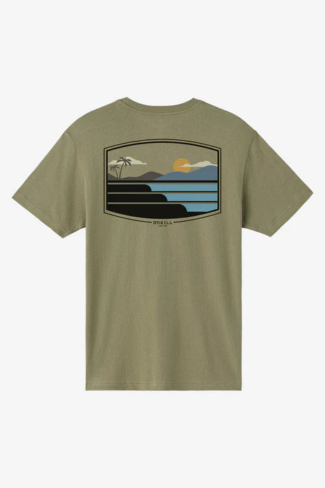 O'Neill Men's Olive Green Stacked T-Shirt|O'Neill In Lebanon