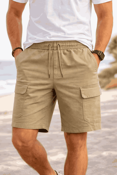 Celio Men's Beige Cargo Short  | Celio in Lebanon