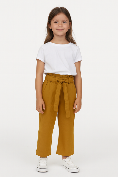 POMPdeLUX Girl's Dark Camel Jennifer Trousers |POMPdeLUX in Lebanon