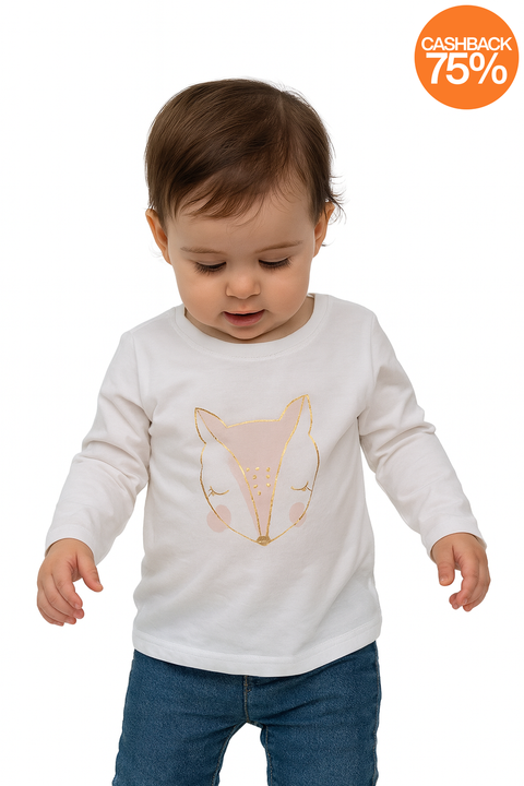 Sinsay  Baby Girl's White  Sweatshirt ANFK785
