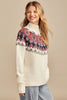 Lucky Brand Women's Cream Combo Fairisle Turtleneck Sweater | Lucky Brand In Lebanon