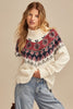 Lucky Brand Women's Cream Combo Fairisle Turtleneck Sweater | Lucky Brand In Lebanon