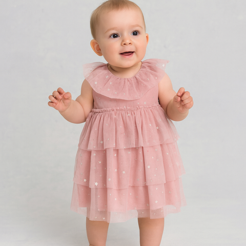Sinsay Fox And Bunny Baby Girl's Dusty Rose Tulle Dress | Sinsay In Lebanon