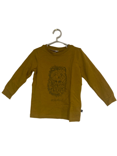 POMPdeLUX Baby Boy Mustard Long Sleeve Blouse | POMPdeLUX in Lebanon