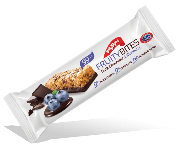 Poppins Fruity Bites Dark Chocolate & Blueberry 25g