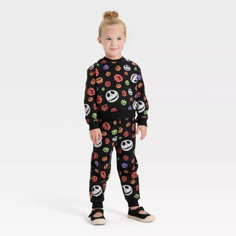 Disney Baby Boy's Black Multi Nightmare Before Christmas Pullover & Jogger Pajama Set|Disney In Lebanon