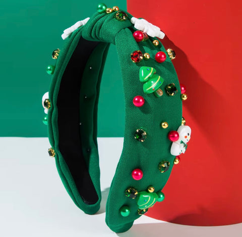 European American Christmas  santa fashion headband