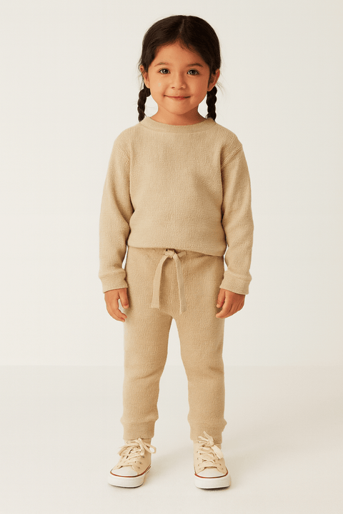 POMPdeLUX Girl's Beige Straight Trousers  |POMPdeLUX in Lebanon