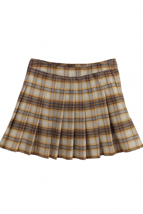 Forever 21 Women's Blue & Orange Checkered Flare Skirt | Forever 21 In Lebanon