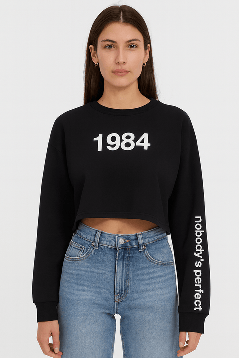 Mango Women's Black Long Sleeve Crop Top | Mango in Lebanon
