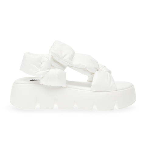 Steve Madden Women's White Bonkers Flat Sandals|Steve Madden In Lebanon