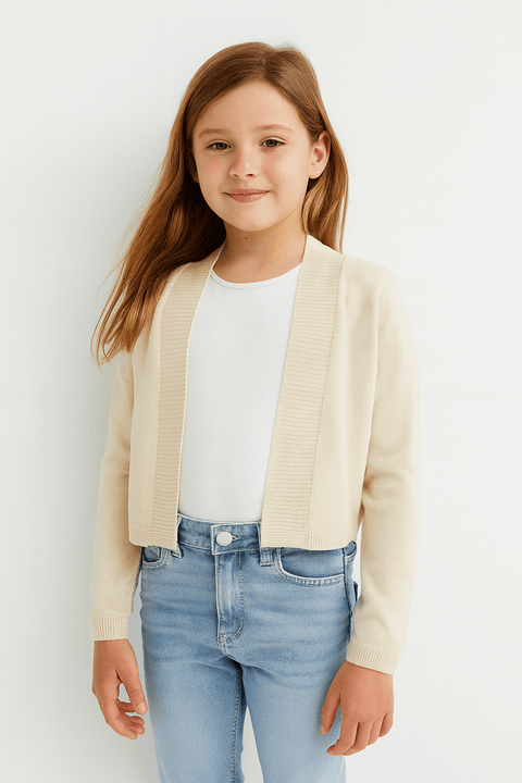 Boboli Girl's Gold Long-Sleeve Cardigan| Boboli in Lebanon
