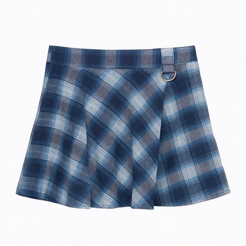 Forever 21 Women's Navy & Blue Checkered Skirt | Forever 21 In Lebanon
