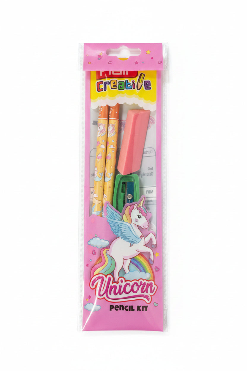 Flair Creative Unicorn 2 Pencils with Eraser & Sharpener FCKIT-27