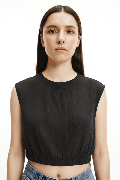 Calvin Klein Women's Grey Sleeveless Woven Blouse | Calvin Klein In Lebanon