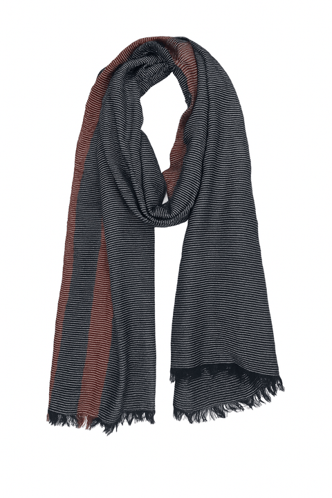 Leros Women's Navy Stripped Scarf |Leros In Lebanon
