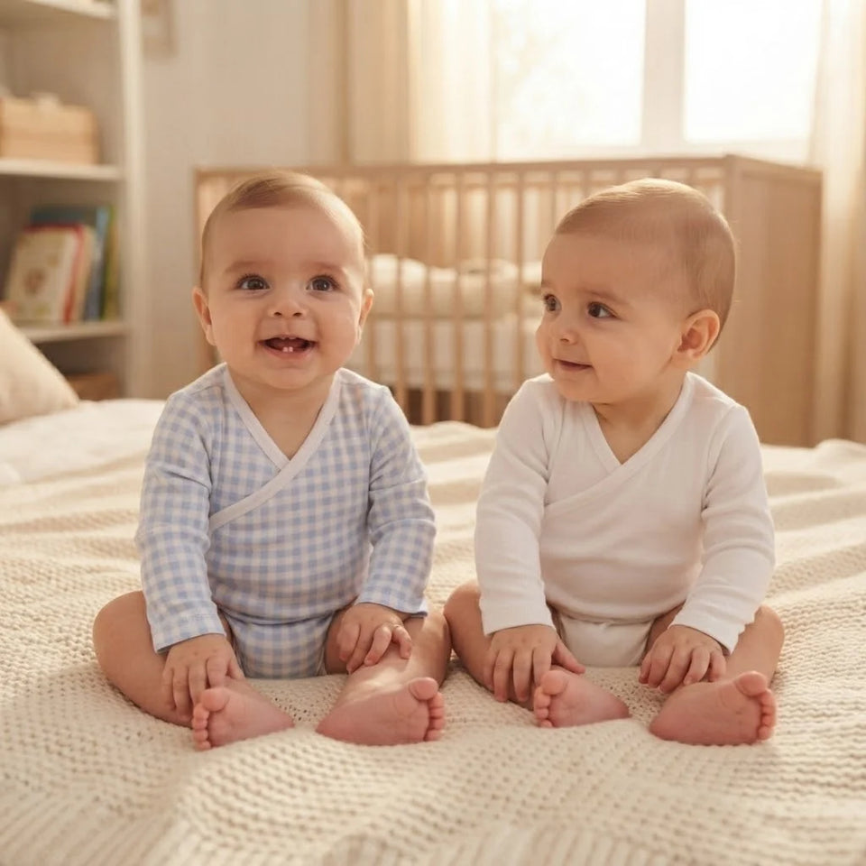 Sinsay Baby Boy's White & Blue Side-Snap Pack Of 2 Bodysuit