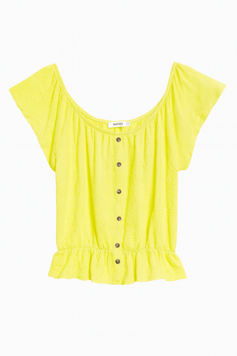 Mango Women's Lime Green Short-Sleeve T-Shirt| Mango in Lebanon