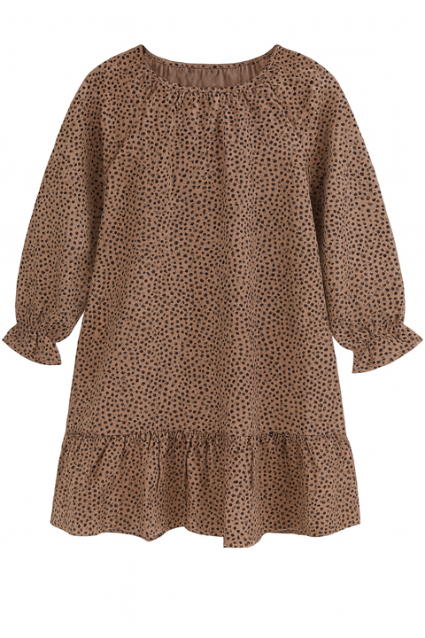 POMPdeLUX Girl's Black/Pink Dot-Print Dress |POMPdeLUX in Lebanon