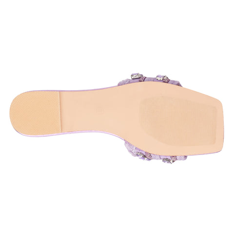 Torgeis Women's Lavender Miya Flat Sandals | Torgeis In Lebanon