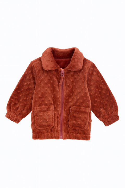 POMPdeLUX Girl's Dusty Rose Fleece Jacket | POMPdeLUX in Lebanon