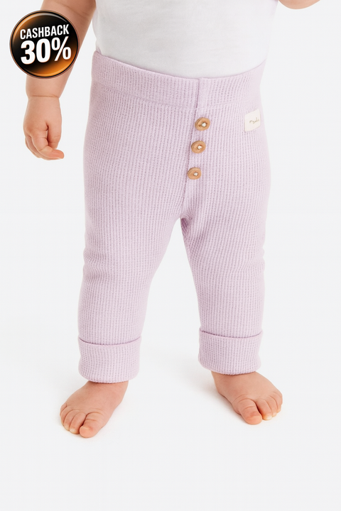 Sinsay Fox & Bunny Baby Girl's Purple Elastic Waist Leggings  | Sinsay In Lebanon