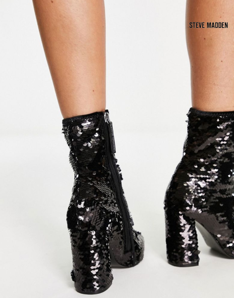 Steve Madden Women's Black Fulton-S Heeled Boots |Steve Madden in Lebanon