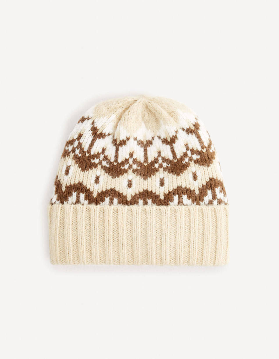 Celio Men's Beige Jacquard Hats|Celioin Lebanon